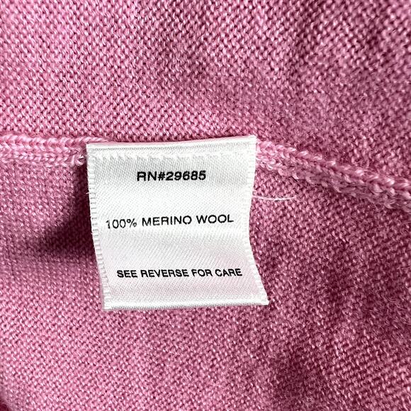 Pendleton Long Sleeve Merino Wool Pullover Sweater Pink Womens Large - Picture 8 of 9